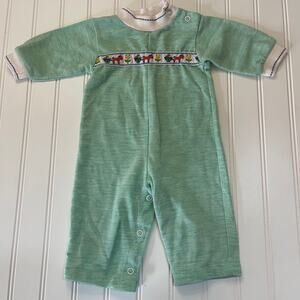 VIntage Health Tex Romper Made USA Embroidered Size Boy Girl 6 Months